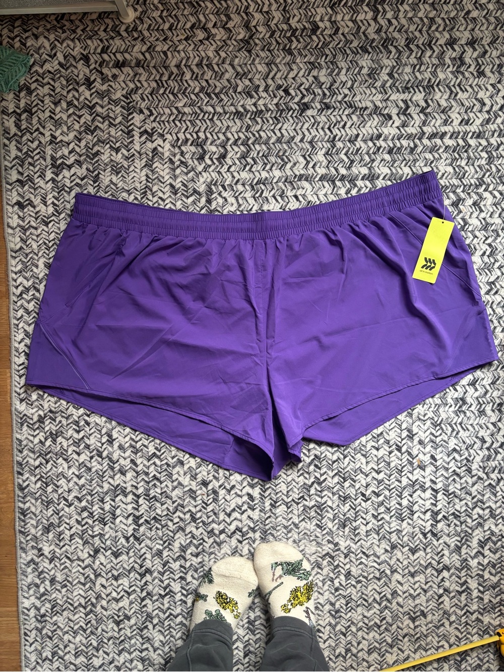 NWT Target Purple Lined Athletic Activewear Shorts Stretchy Elastic Waist 4XL